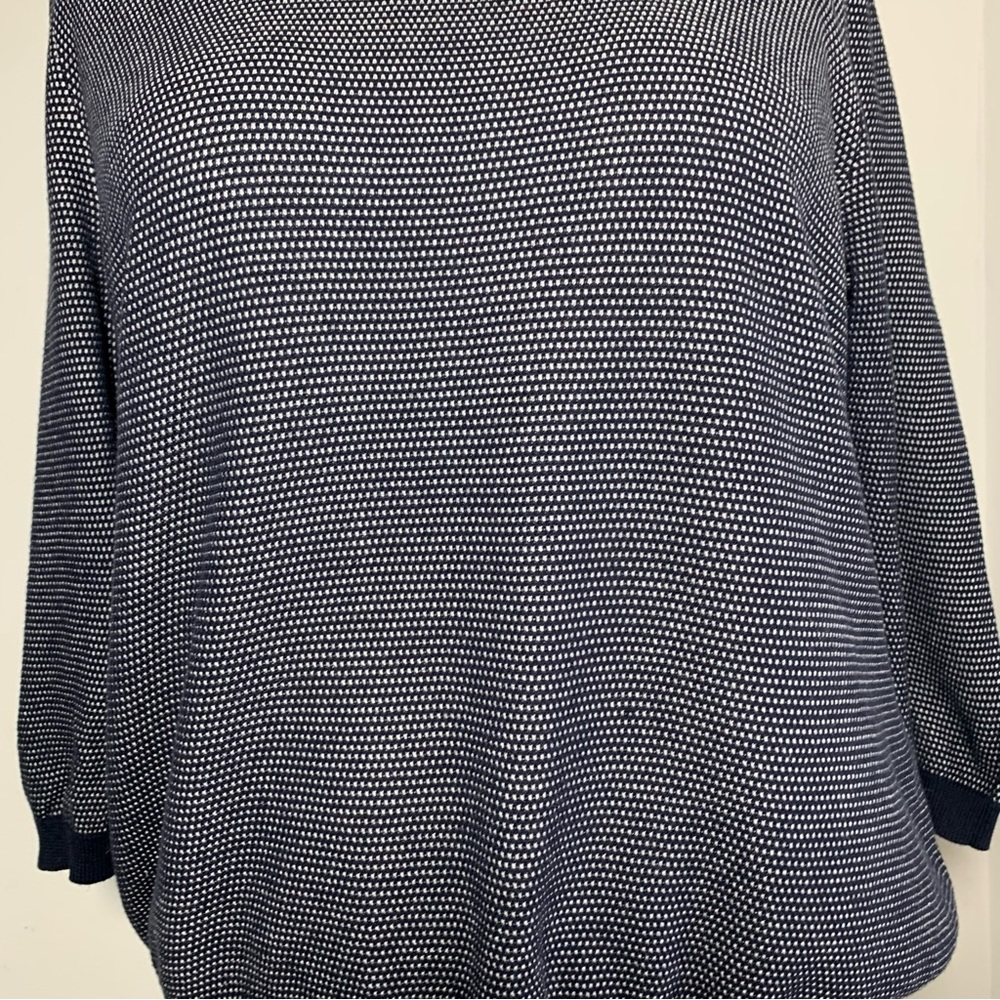 Peter Hahn Women's Knit Jumper Navy White Mix Long Sleeve Pullover Casual UK 22 - Picture 4 of 15